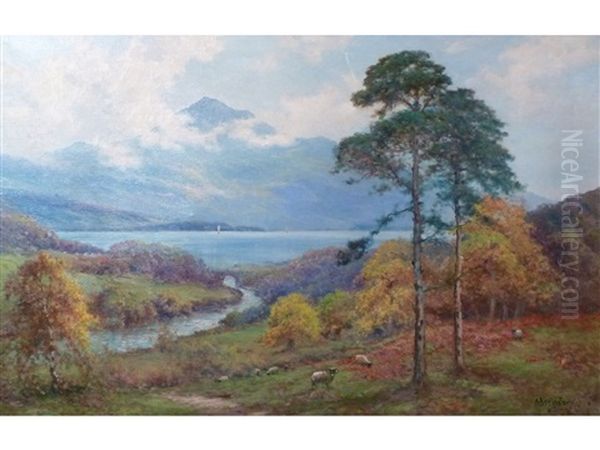 Ben Venue, The Brig O' Turk From Glen Finlas Oil Painting by Alfred Fontville de Breanski Jr