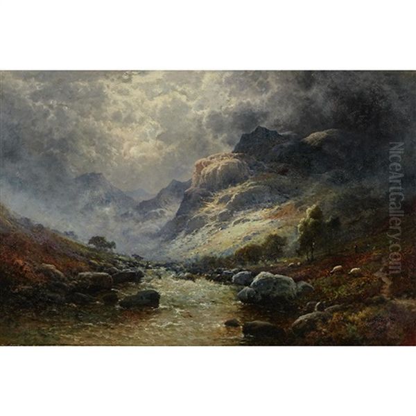 The Slopes Of Ben Venne N.b. Oil Painting by Alfred Fontville de Breanski Jr