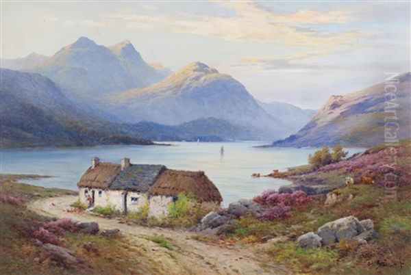 Loch Etive Oil Painting by Alfred Fontville de Breanski Jr