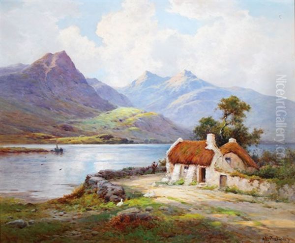 The Irish Homestead Oil Painting by Alfred Fontville de Breanski Jr