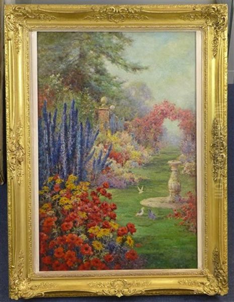 A Summer Morning Oil Painting by Alfred Fontville de Breanski Jr