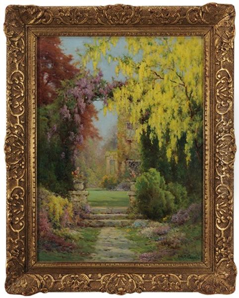 The Laburnum Tree Oil Painting by Alfred Fontville de Breanski Jr