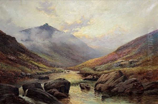 Tavy Cleave, Dartmoor Oil Painting by Alfred Fontville de Breanski Jr
