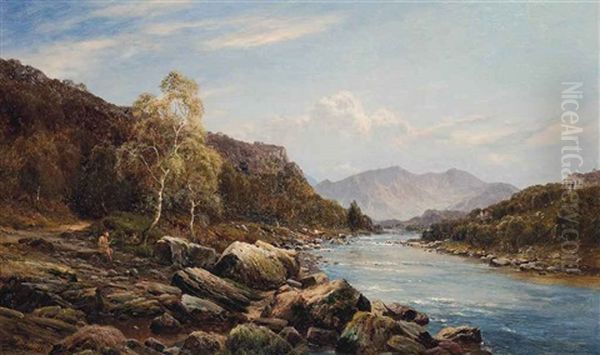 Borrowdale Oil Painting by Alfred Fontville de Breanski Jr