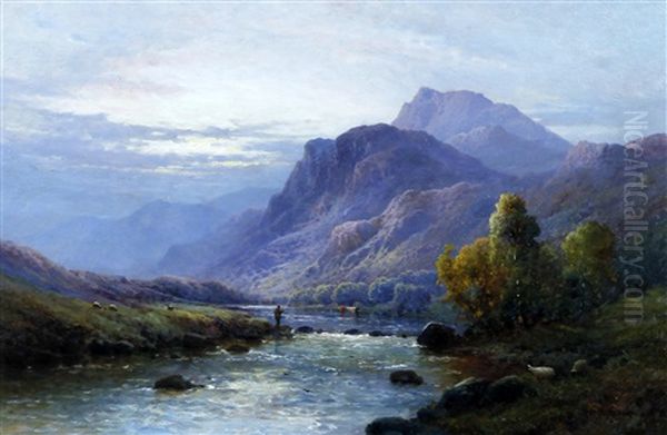 Early Morning, The Slopes Of Ben Venue N.b. Oil Painting by Alfred Fontville de Breanski Jr