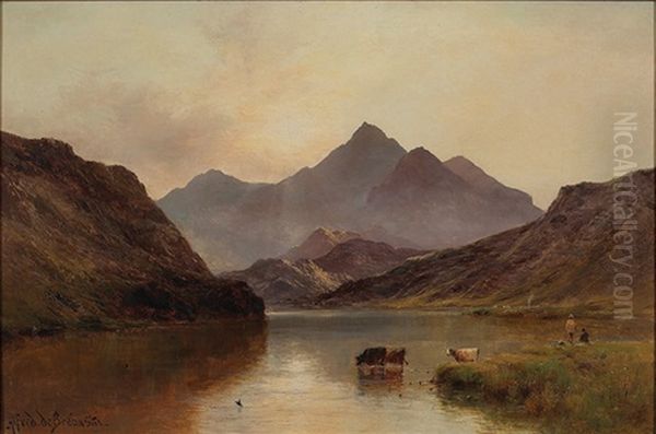 Highlands Oil Painting by Alfred Fontville de Breanski Jr