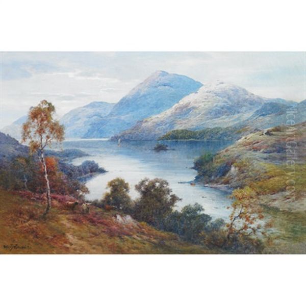 Above Loch Earn N.b. Oil Painting by Alfred Fontville de Breanski Jr