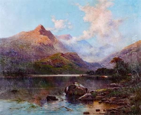 Evening Loch Fyne, Nb Oil Painting by Alfred Fontville de Breanski Jr