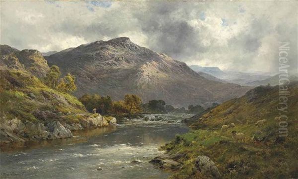 When The Trout Rise Oil Painting by Alfred Fontville de Breanski Jr