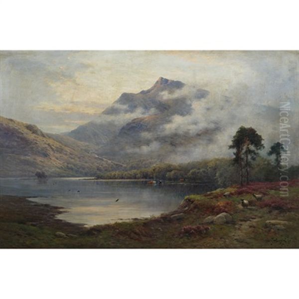 Early Morning - Hills Of Argyll Oil Painting by Alfred Fontville de Breanski Jr