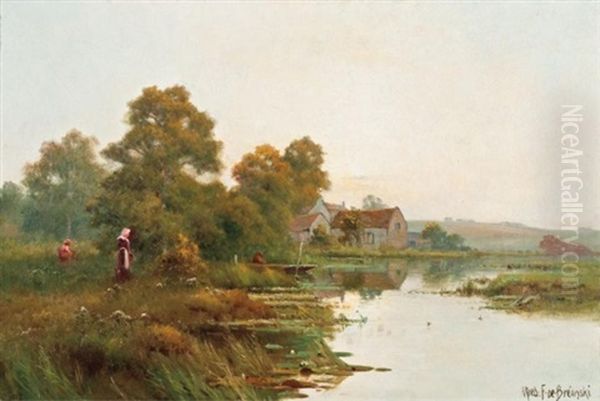 Cleave Mill On The Avon Oil Painting by Alfred Fontville de Breanski Jr