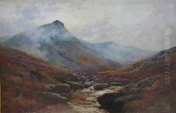 Tavy Cleave, Dartmoor Oil Painting by Alfred Fontville de Breanski Jr