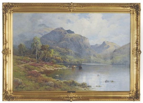 Summer In The Trossachs, Loch Katrine And Ben Venue Oil Painting by Alfred Fontville de Breanski Jr