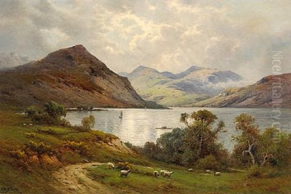 Spring Morning, Ennerdale, Cumberland Oil Painting by Alfred Fontville de Breanski Jr