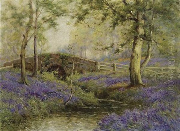 Springtime, The Brook Sowlersky Lines Oil Painting by Alfred Fontville de Breanski Jr