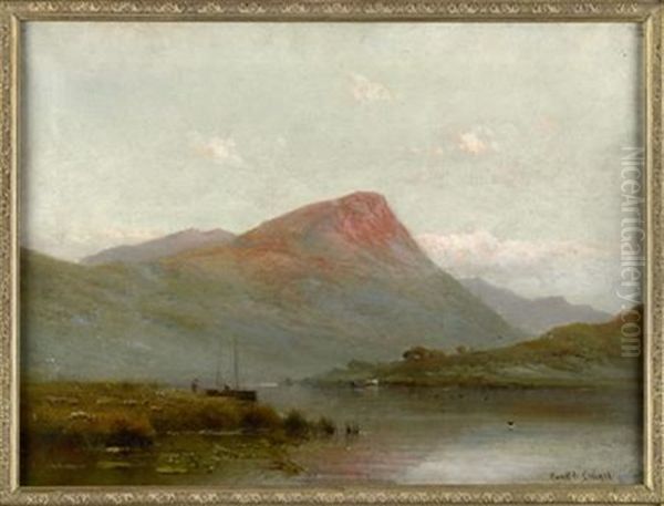 Evening, Llyn Gwynant Oil Painting by Alfred Fontville de Breanski Jr