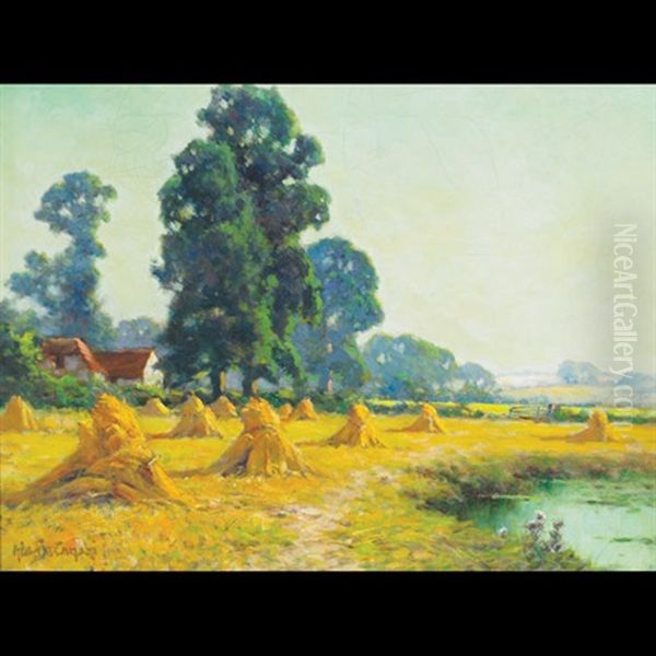 An August Morning Oil Painting by Alfred Fontville de Breanski Jr