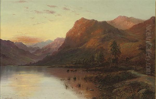 Near Arrochar Oil Painting by Alfred Fontville de Breanski Jr