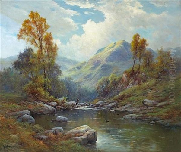 September Morning, Eskdale, Westmorland Oil Painting by Alfred Fontville de Breanski Jr