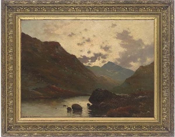 Llyn Ogwen, North Wales Oil Painting by Alfred Fontville de Breanski Jr