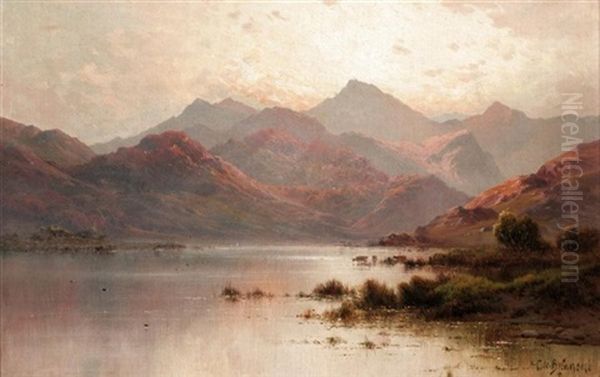 Highland Landscape Oil Painting by Alfred Fontville de Breanski Jr