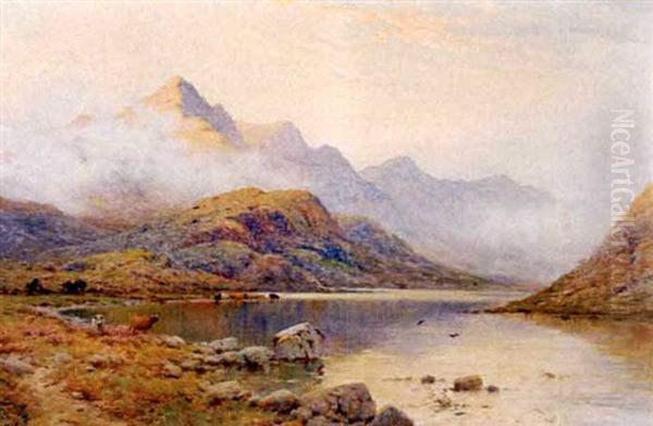 The Cullins From Elgol, Isle Of Skye Oil Painting by Alfred Fontville de Breanski Jr