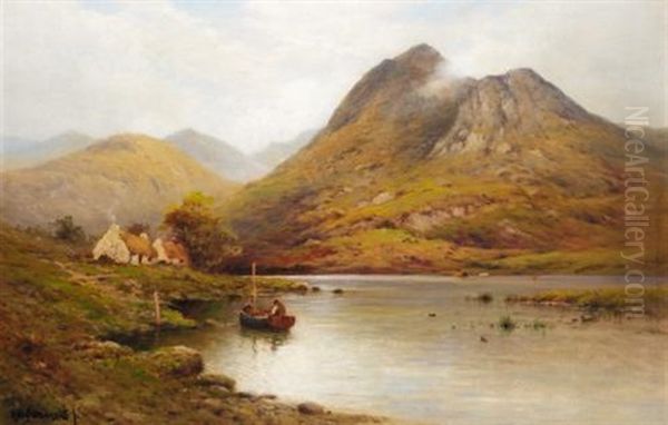 The Fisherman's Home, Connaught, Ireland Oil Painting by Alfred Fontville de Breanski Jr