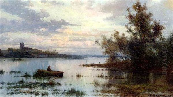 Evening, Christchurch Oil Painting by Alfred Fontville de Breanski Jr