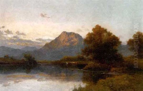 On The River Conway, North Wales Oil Painting by Alfred Fontville de Breanski Jr