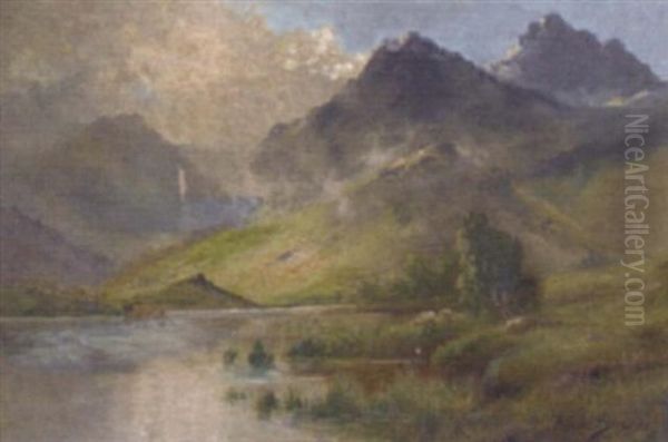 On Loch Etive, Scotland Oil Painting by Alfred Fontville de Breanski Jr