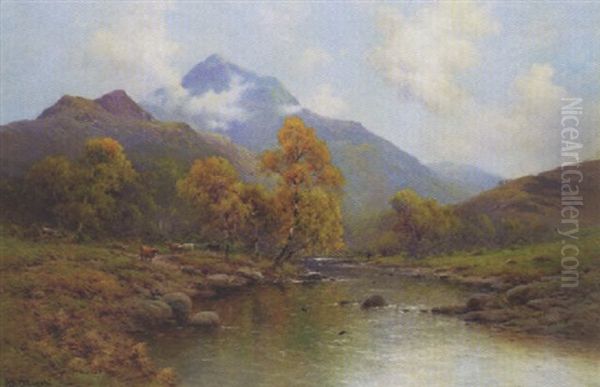 Autumn Morning In Glen Finlas, Nb Oil Painting by Alfred Fontville de Breanski Jr