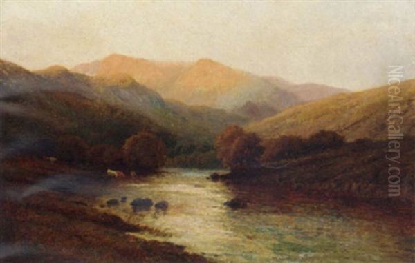 Evening Glow Oil Painting by Alfred Fontville de Breanski Jr