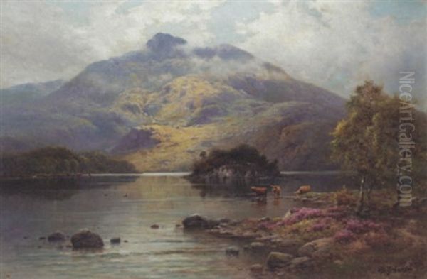 Summer Morning, Loch Katrine And Ellen's Isle Oil Painting by Alfred Fontville de Breanski Jr