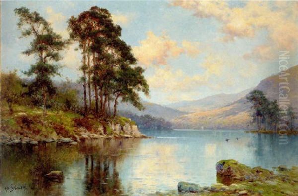 Friar's Crag Oil Painting by Alfred Fontville de Breanski Jr