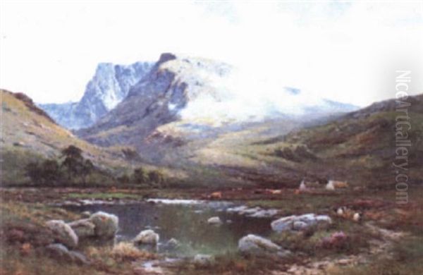 September Morning In The West Highlands Oil Painting by Alfred Fontville de Breanski Jr