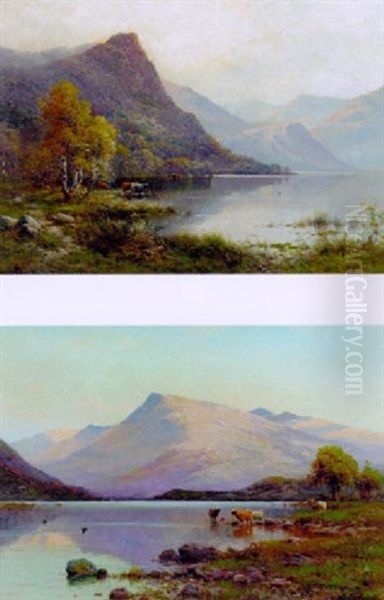 Early Morning, Lodore, Derwent Water Oil Painting by Alfred Fontville de Breanski Jr