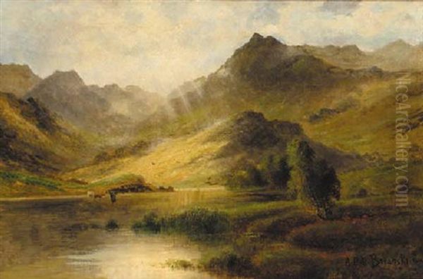 On Loch Ewe Oil Painting by Alfred Fontville de Breanski Jr