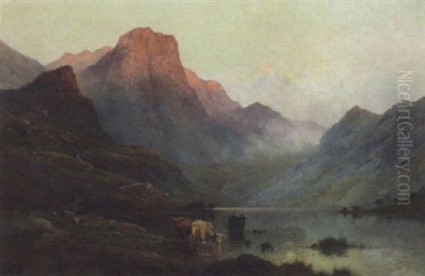Loch Coruisk, N.b. Oil Painting by Alfred Fontville de Breanski Jr