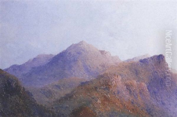 Evening Near Dunkeld Oil Painting by Alfred Fontville de Breanski Jr