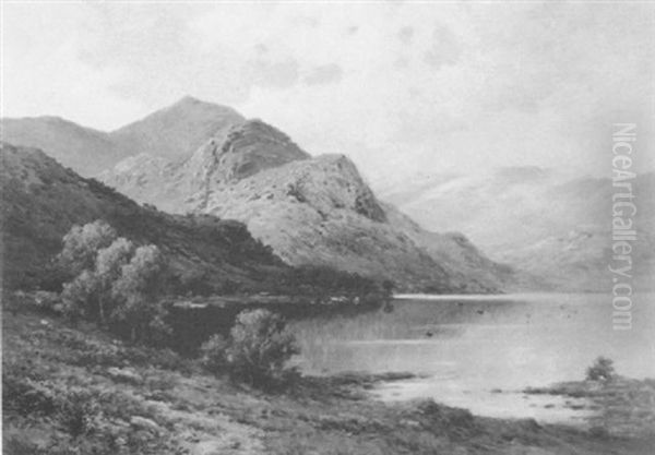 September Morning Loch Katrine Oil Painting by Alfred Fontville de Breanski Jr