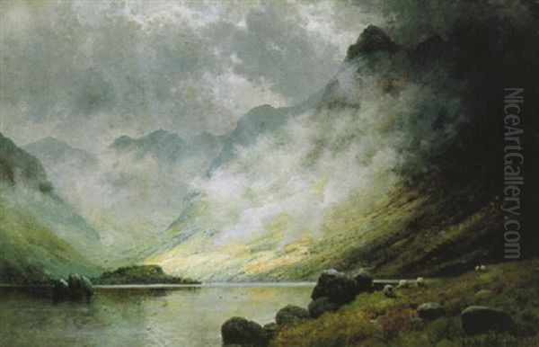 The Glydwrs, North Wales Oil Painting by Alfred Fontville de Breanski Jr