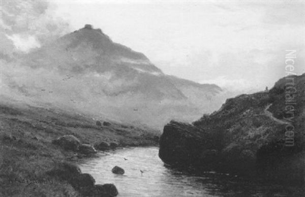 Tavy Cleave, Dartmoor Oil Painting by Alfred Fontville de Breanski Jr