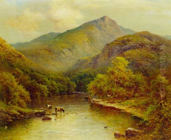 In Guynant Vale, North Wales Oil Painting by Alfred Fontville de Breanski Jr