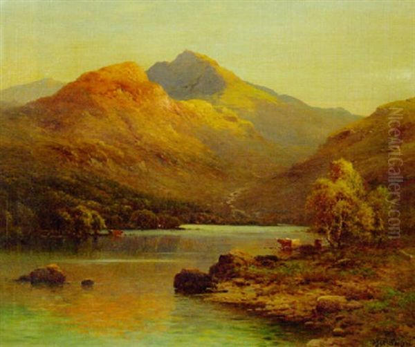 Evening In The West Highlands Oil Painting by Alfred Fontville de Breanski Jr