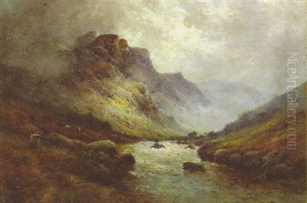 Sun Lit Shadows Oil Painting by Alfred Fontville de Breanski Jr