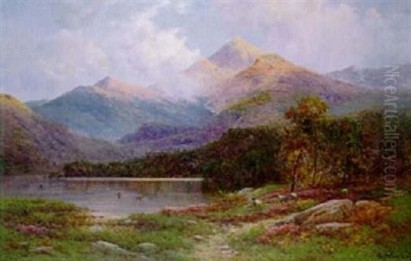 At Borrowdale Cumberland Oil Painting by Alfred Fontville de Breanski Jr