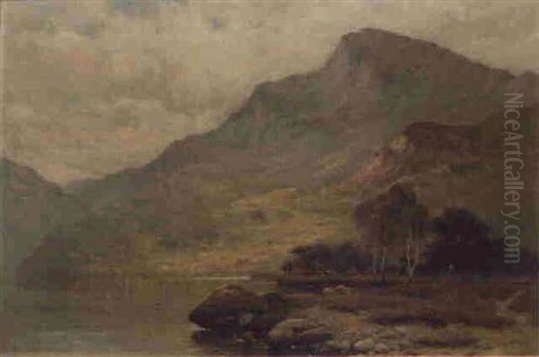 Llyn Ogwen, North Wales Oil Painting by Alfred Fontville de Breanski Jr