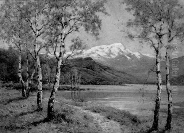 Early Snow, Ullswater Oil Painting by Alfred Fontville de Breanski Jr