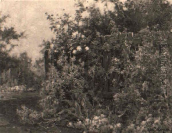 Sommerblumen Oil Painting by Alfred Fontville de Breanski Jr