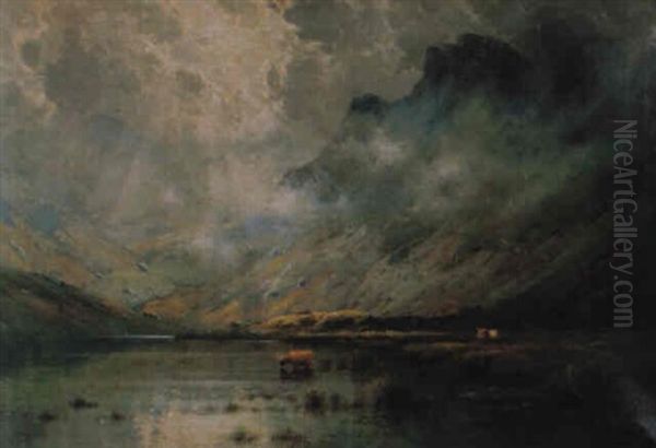 In The West Highlands Oil Painting by Alfred Fontville de Breanski Jr